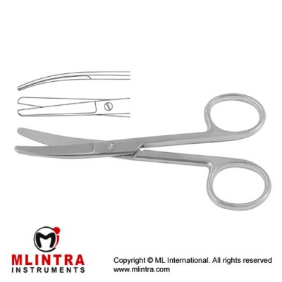 Operating Scissor Curved - Blunt/Blunt Stainless Steel, 18.5 cm - 7 1/4"